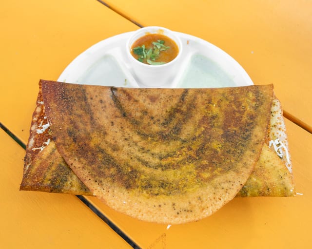 O - Butter Schezwan Dosa w/ Cheese and Cream